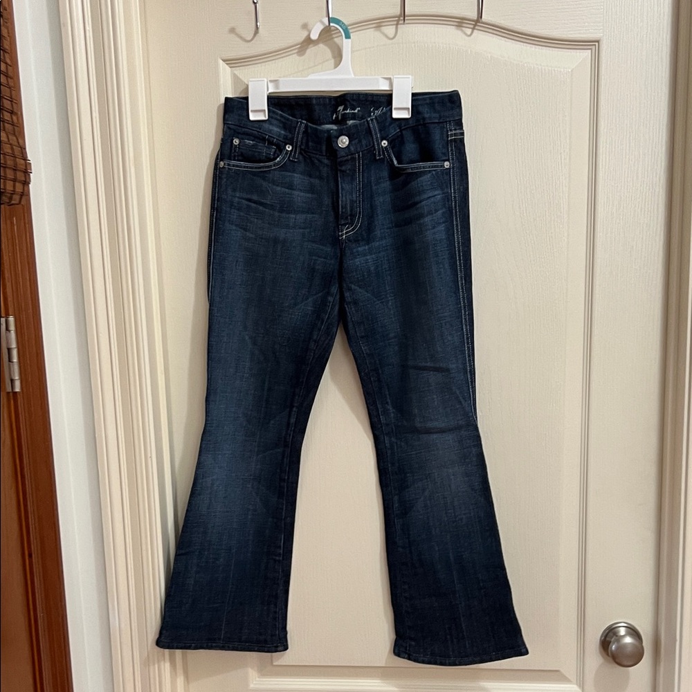 7 For All Mankind Dark Blue Flare Jeans
